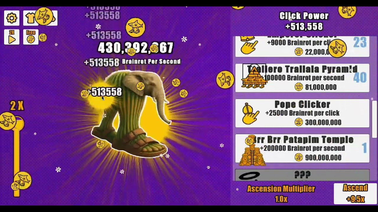 A group of players competing in a crazy brainrot challenge